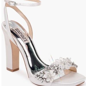 Badgley Mischka Alexa Embellished Block Heel